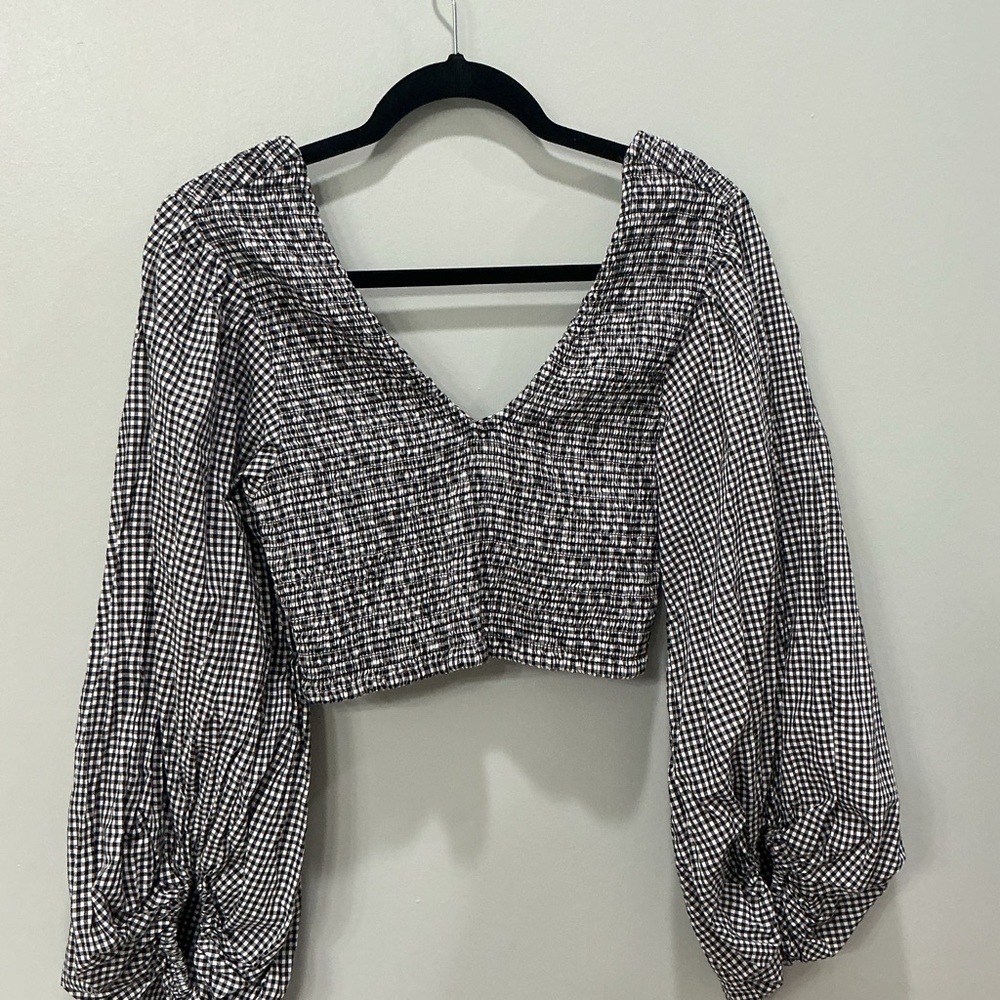 Live 4 Truth Black and White Gingham Blouse